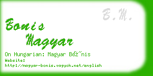 bonis magyar business card
